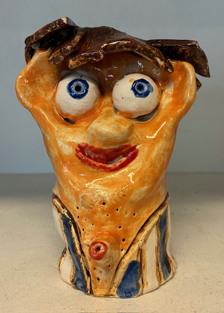 Tittel: CalleBøøv med det lange hår Søren Parmo Keramik Stentøjsskulptur Ceramics Art Kunstner Artist atelier&gallerier 2760 Måløv.